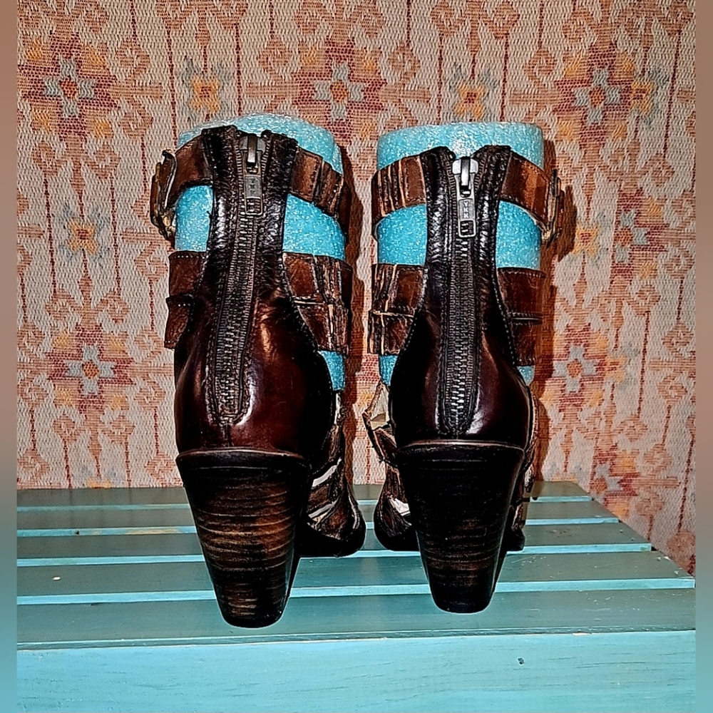 Freebird Breez size 9 boho western strappy heeled sandal - Picture 4 of 6